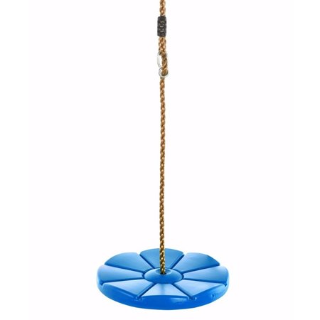 SWINGAN Cool Disc Swing With Adjustable Rope - Fully Assembled - Blue SWDSR-BL